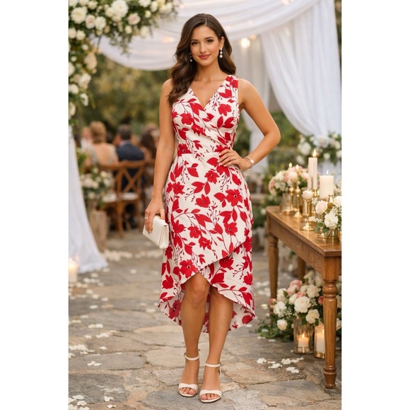 Banana Republic Dresses & Skirts - BANANA REPUBLIC White Floral Midi Dress